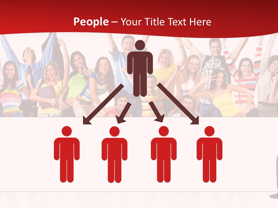 White Joyful Crowd PowerPoint Template