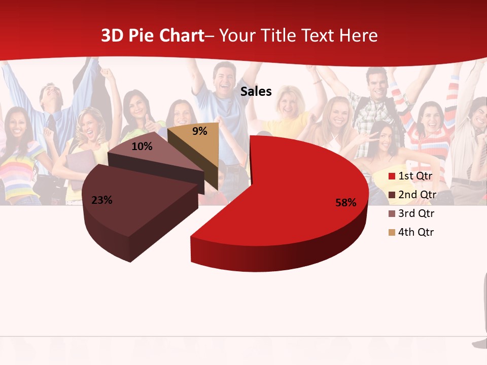 White Joyful Crowd PowerPoint Template