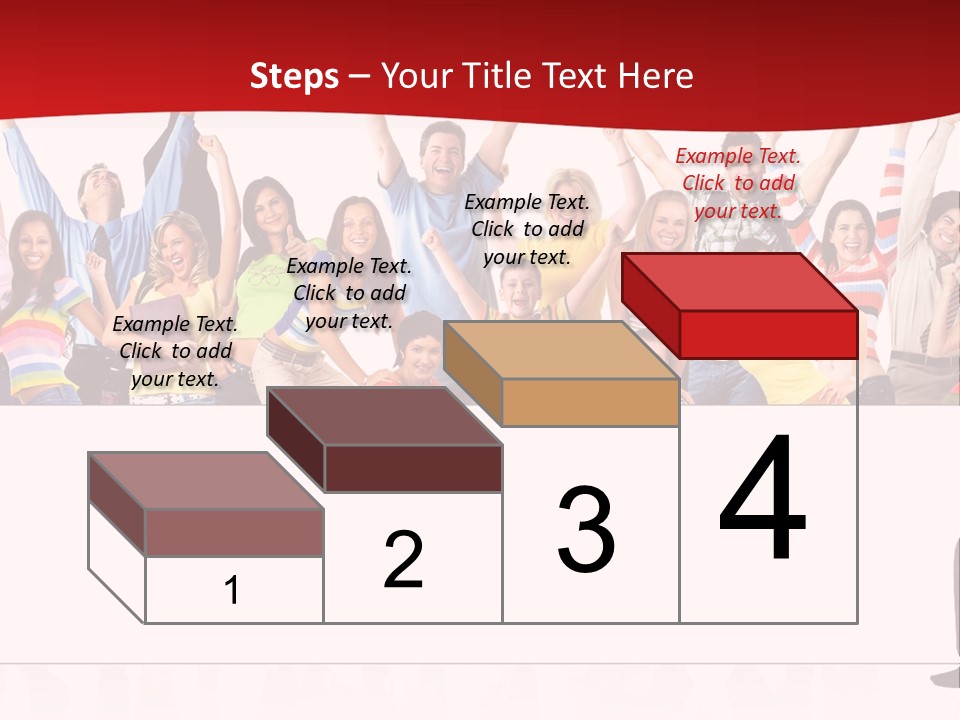 White Joyful Crowd PowerPoint Template