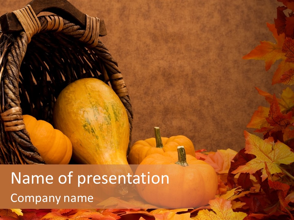 Object Outside Orange PowerPoint Template