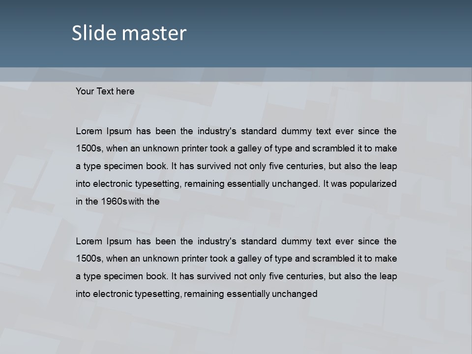 White Block Pattern PowerPoint Template