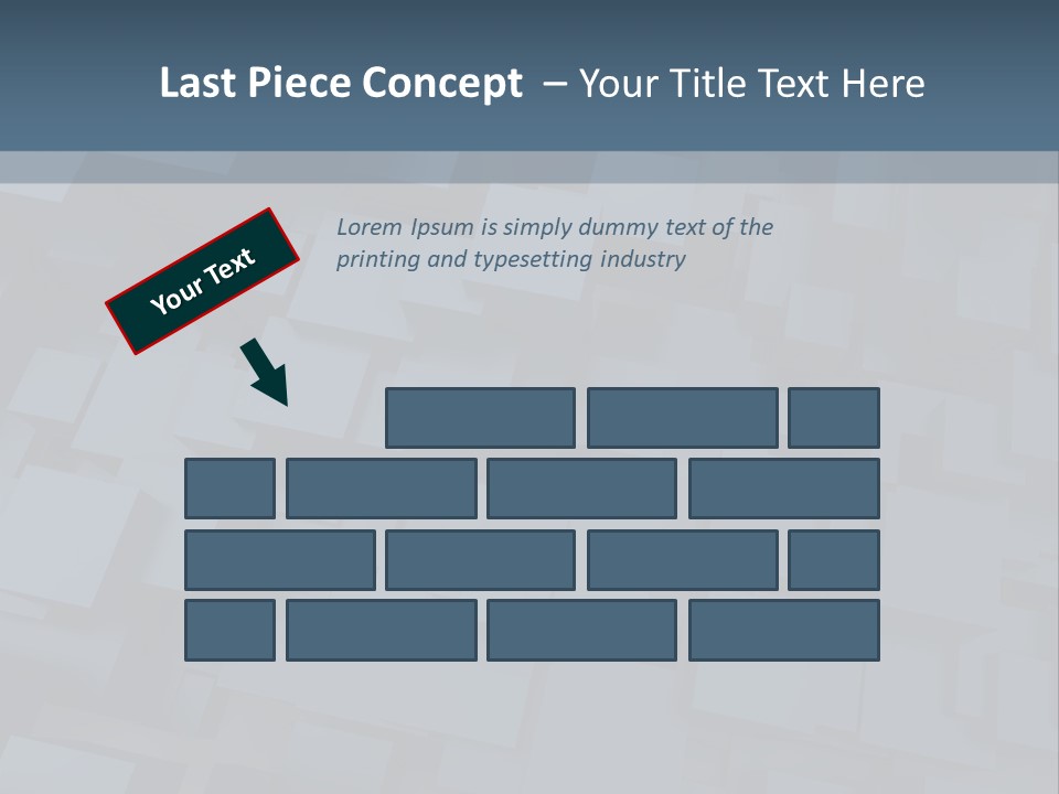 White Block Pattern PowerPoint Template