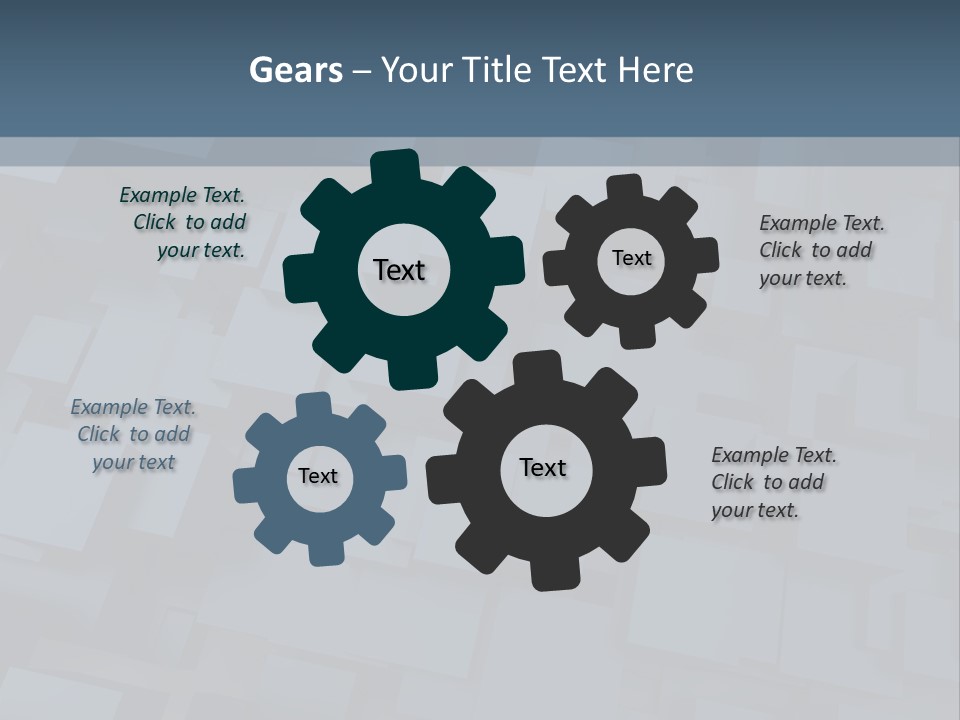 White Block Pattern PowerPoint Template