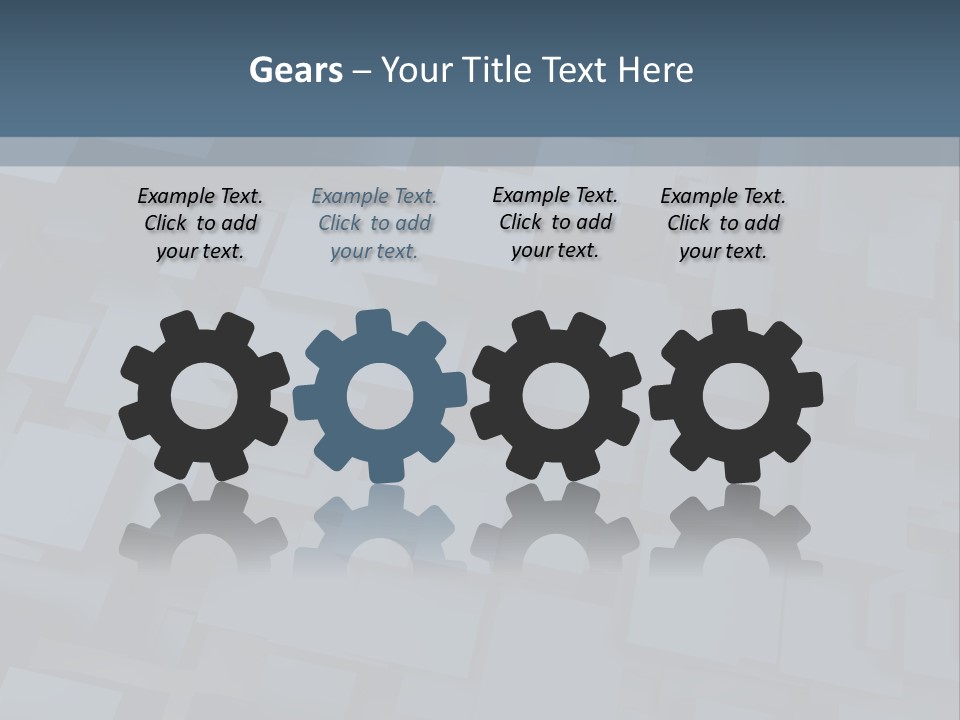 White Block Pattern PowerPoint Template