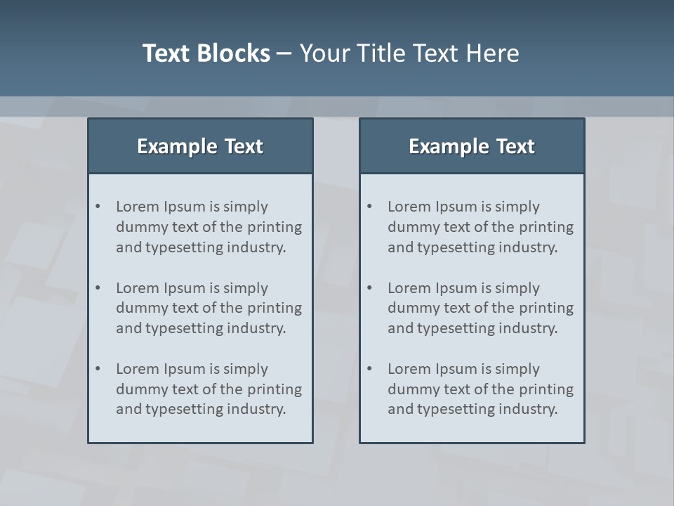 White Block Pattern PowerPoint Template