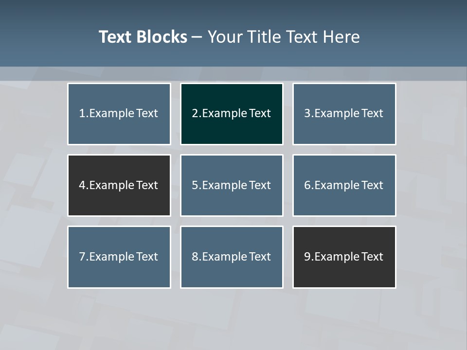 White Block Pattern PowerPoint Template