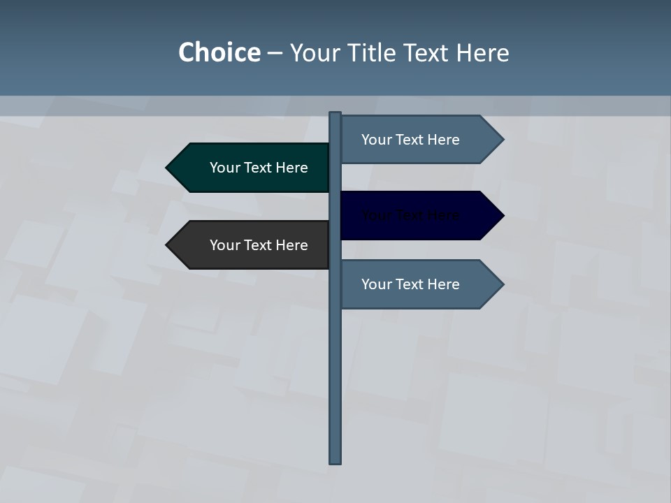 White Block Pattern PowerPoint Template
