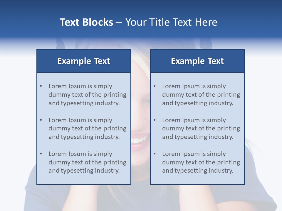 Light Skin Smiling PowerPoint Template