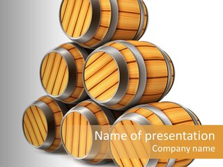 Barrel Beer Background PowerPoint Template