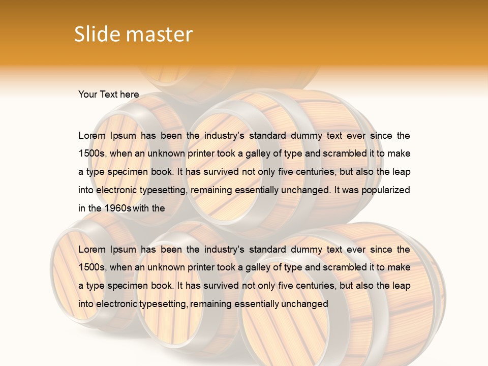 Barrel Beer Background PowerPoint Template