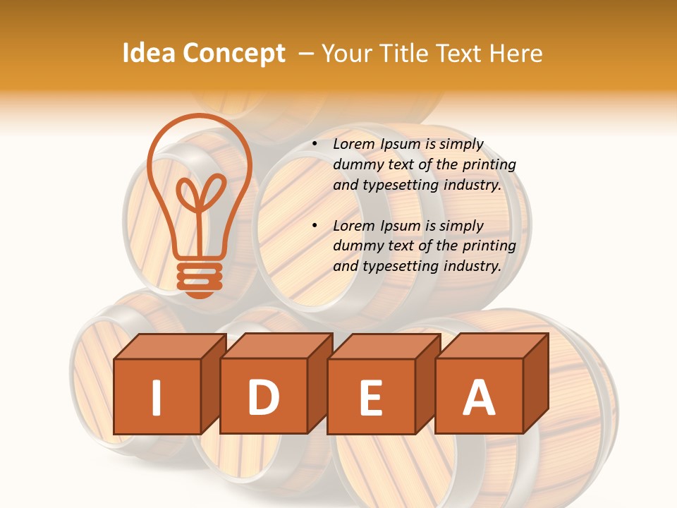 Barrel Beer Background PowerPoint Template