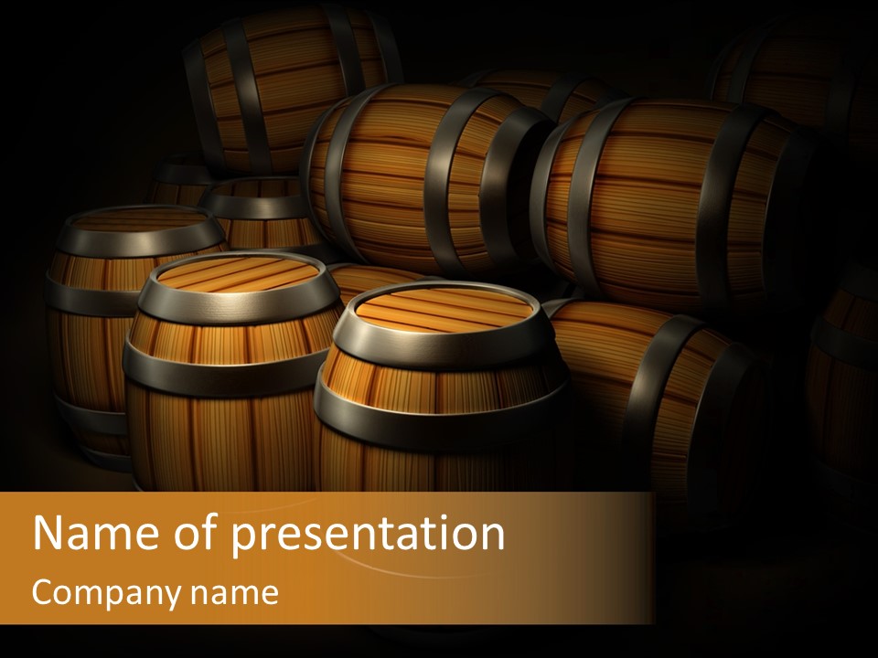 Container Dark Object PowerPoint Template