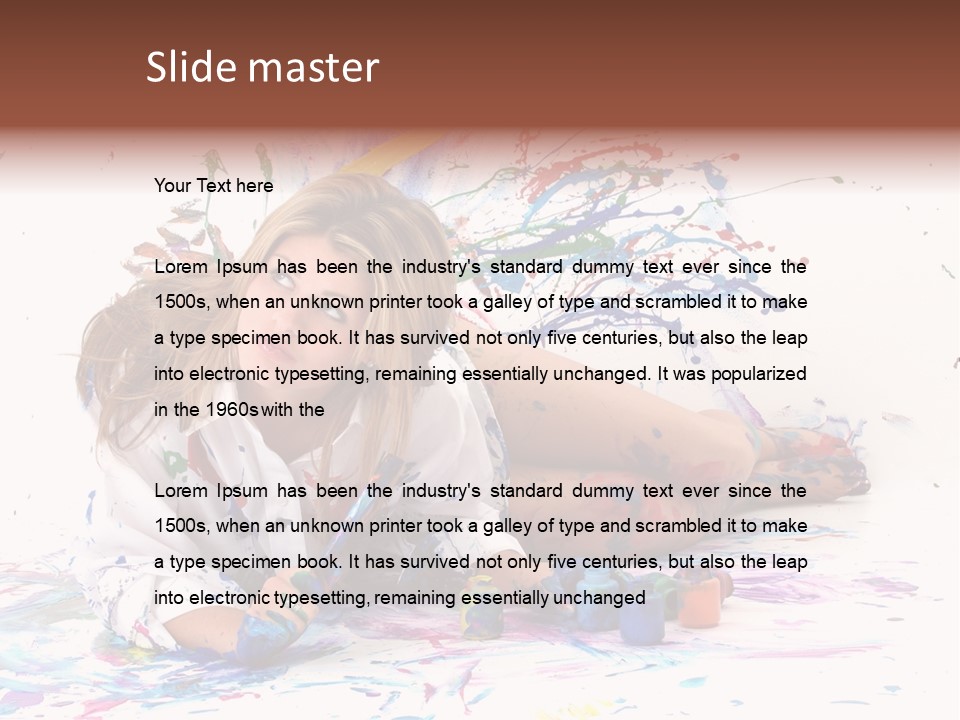 Young Fun Splatter PowerPoint Template