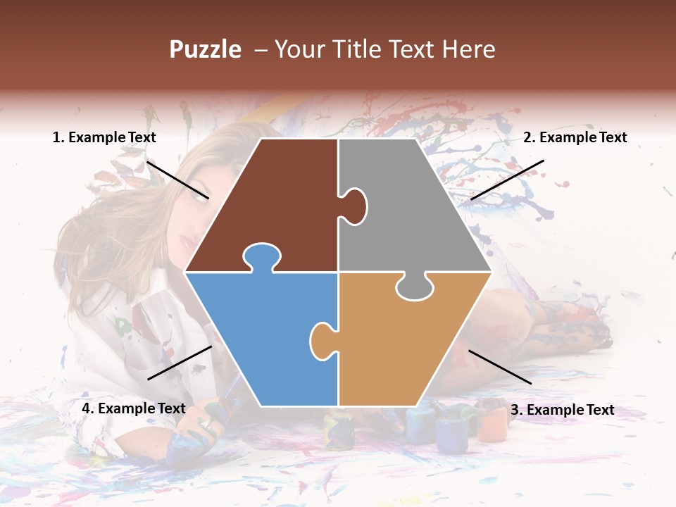 Young Fun Splatter PowerPoint Template