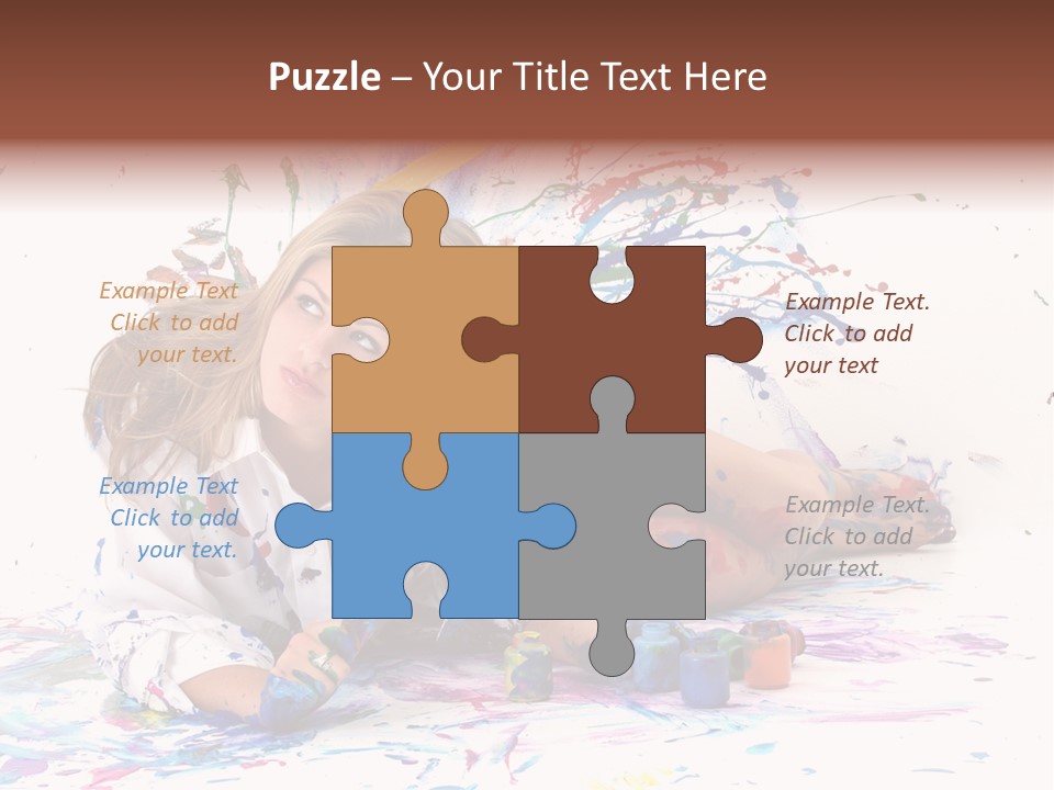 Young Fun Splatter PowerPoint Template