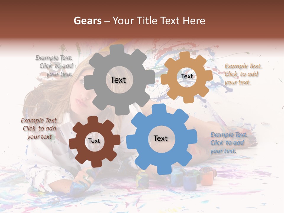 Young Fun Splatter PowerPoint Template