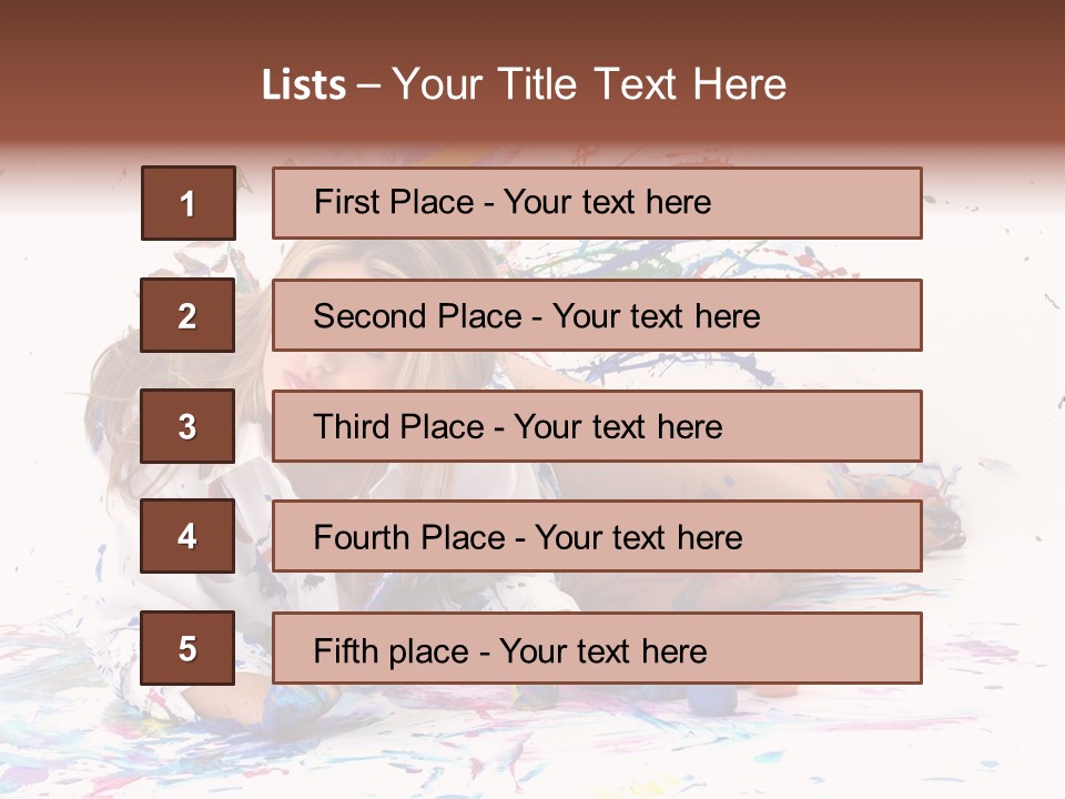 Young Fun Splatter PowerPoint Template