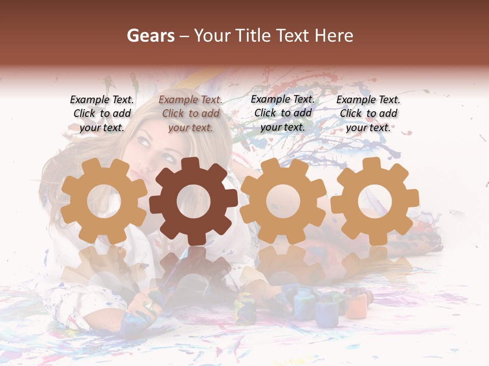 Young Fun Splatter PowerPoint Template
