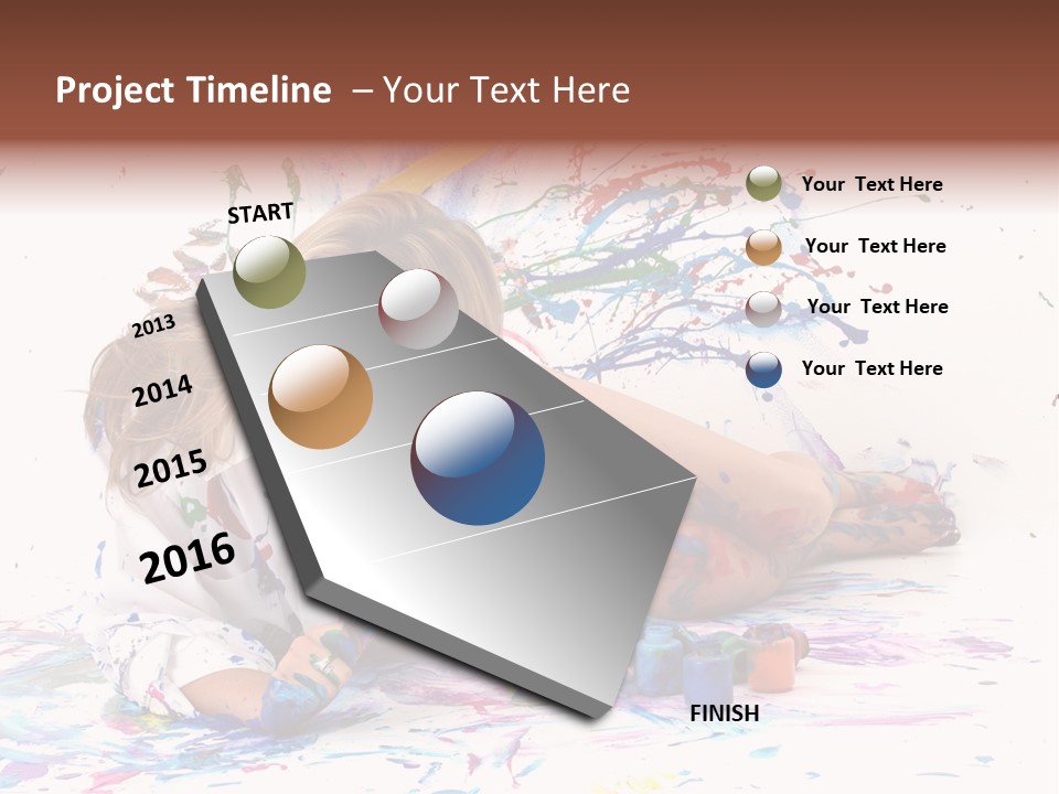 Young Fun Splatter PowerPoint Template