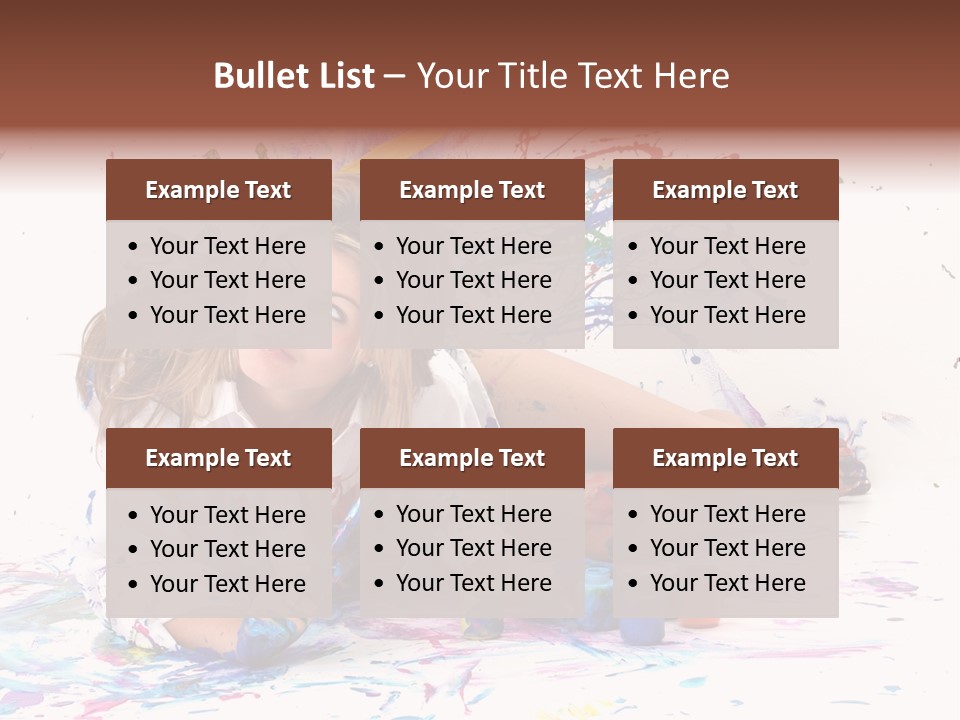 Young Fun Splatter PowerPoint Template