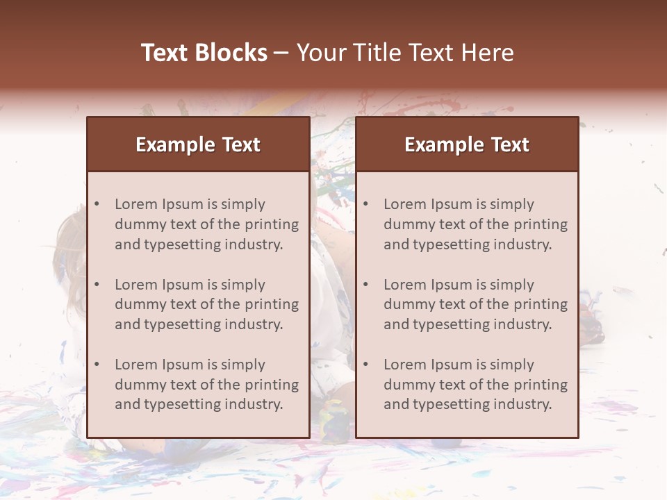 Young Fun Splatter PowerPoint Template