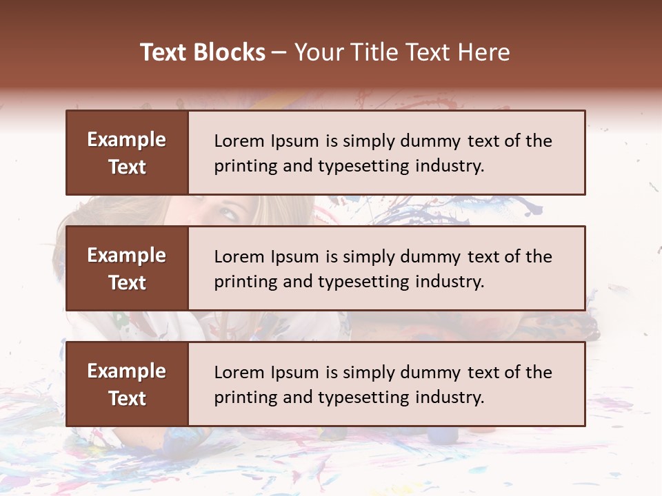 Young Fun Splatter PowerPoint Template