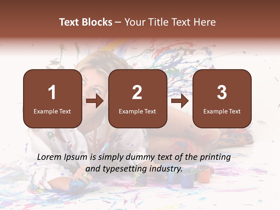 Young Fun Splatter PowerPoint Template