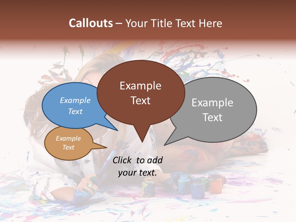 Young Fun Splatter PowerPoint Template