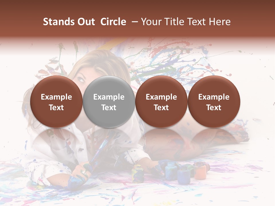 Young Fun Splatter PowerPoint Template