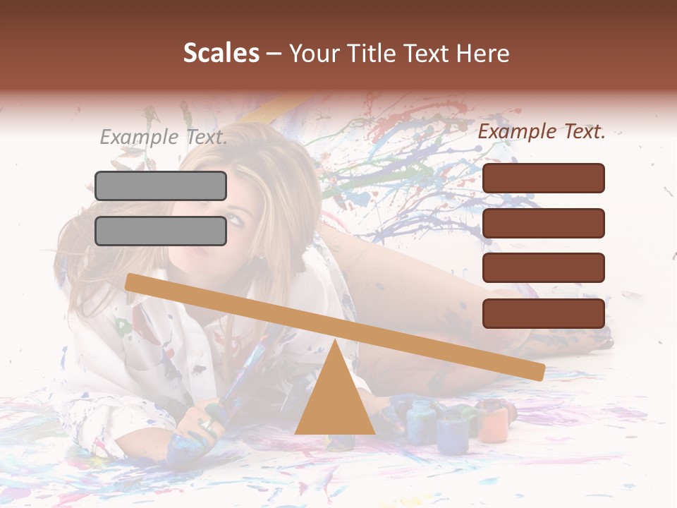 Young Fun Splatter PowerPoint Template