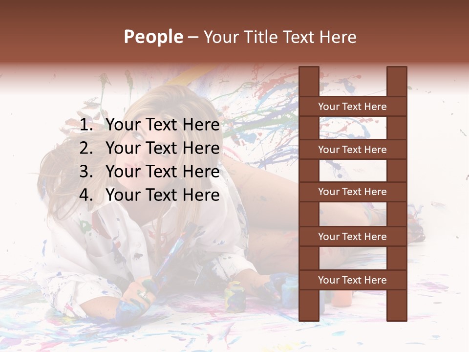 Young Fun Splatter PowerPoint Template
