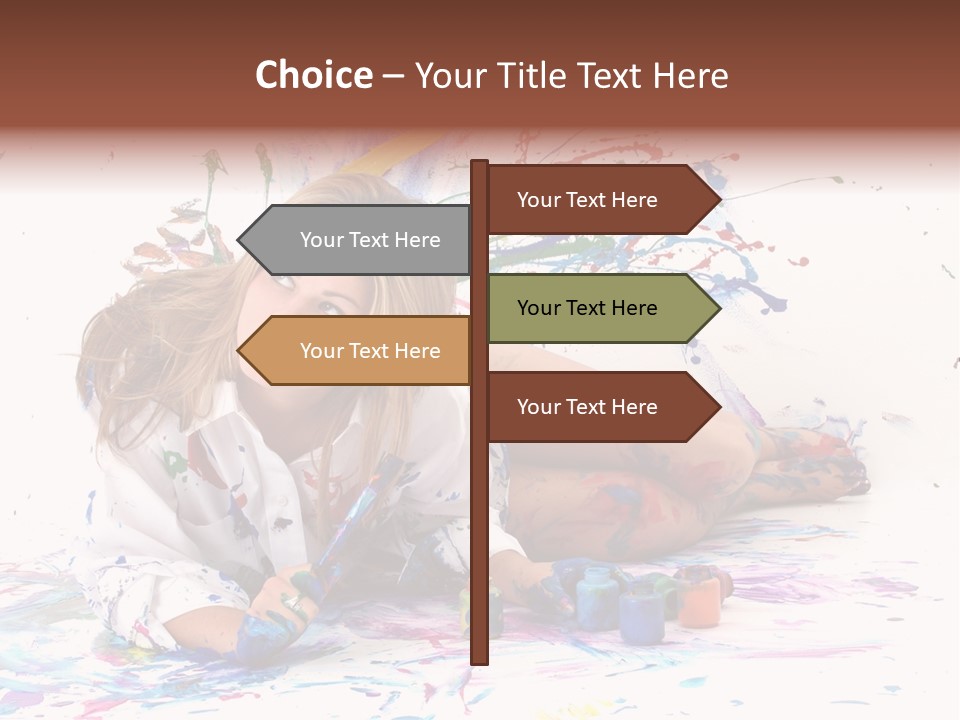 Young Fun Splatter PowerPoint Template