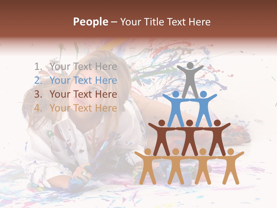Young Fun Splatter PowerPoint Template