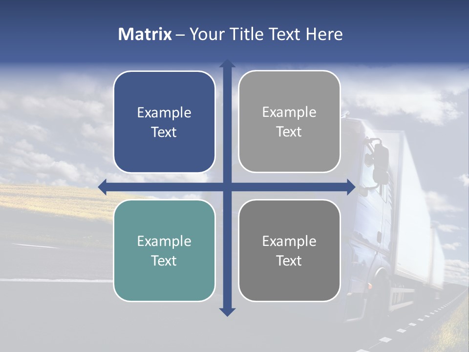 Tanker Cargo Highway PowerPoint Template