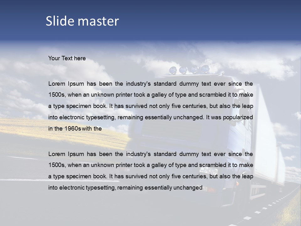 Tanker Cargo Highway PowerPoint Template