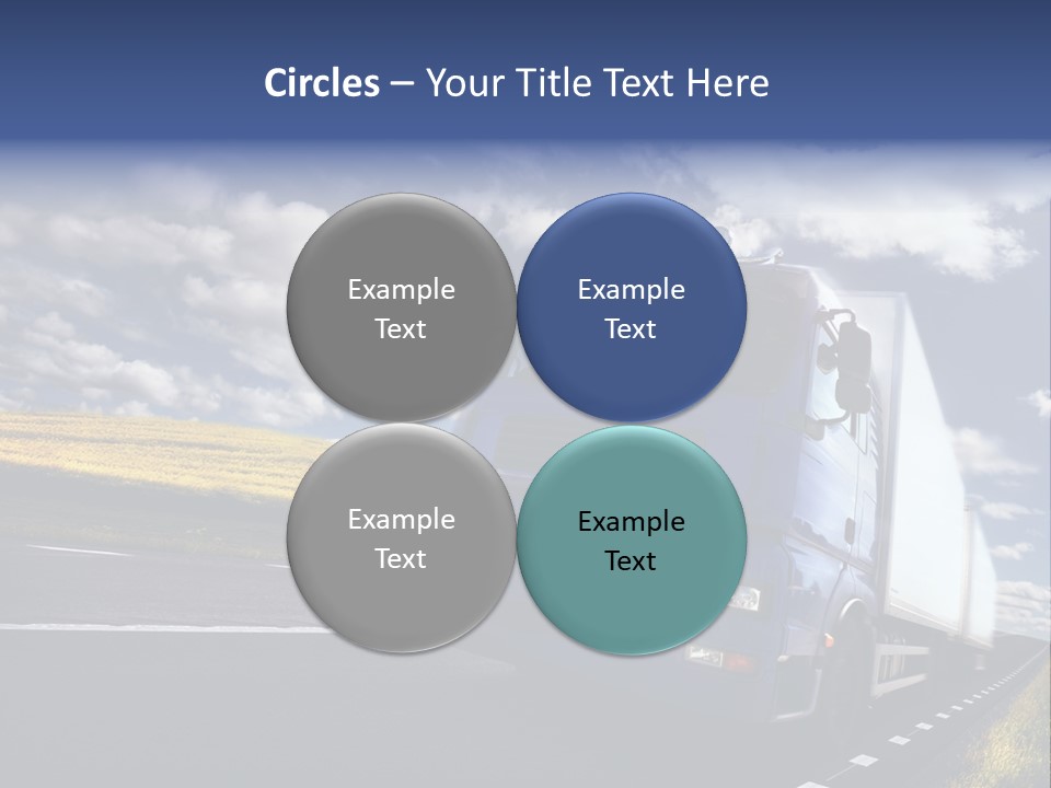 Tanker Cargo Highway PowerPoint Template