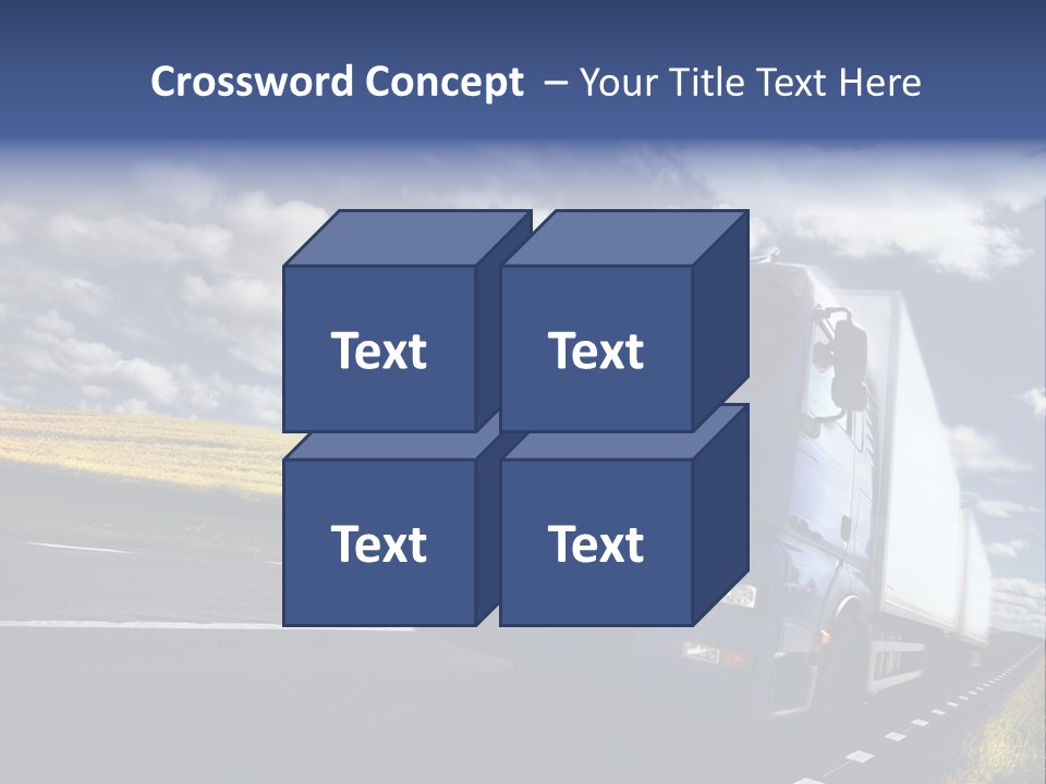 Tanker Cargo Highway PowerPoint Template