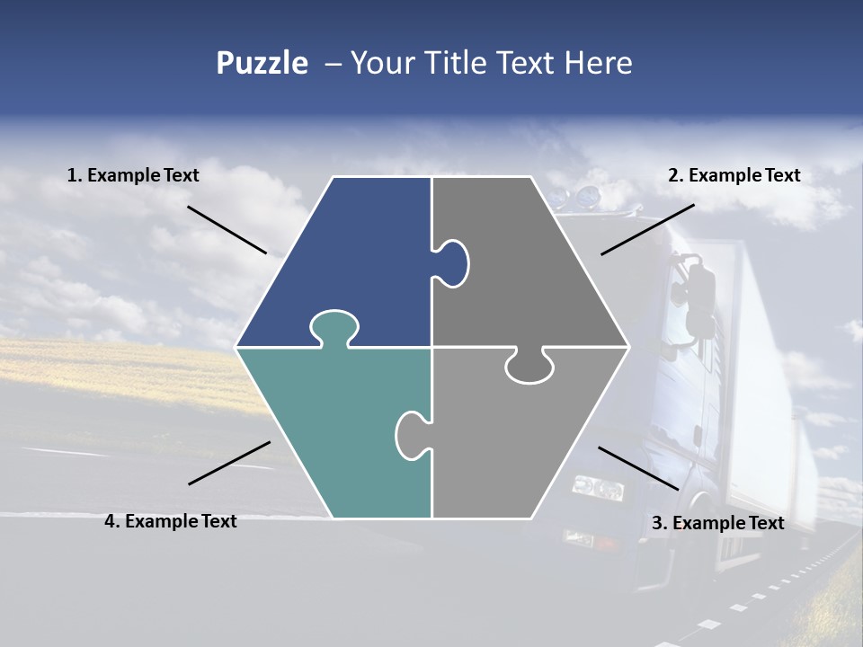 Tanker Cargo Highway PowerPoint Template