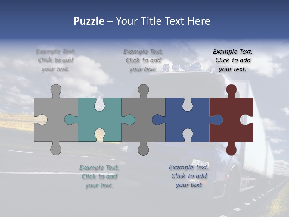 Tanker Cargo Highway PowerPoint Template