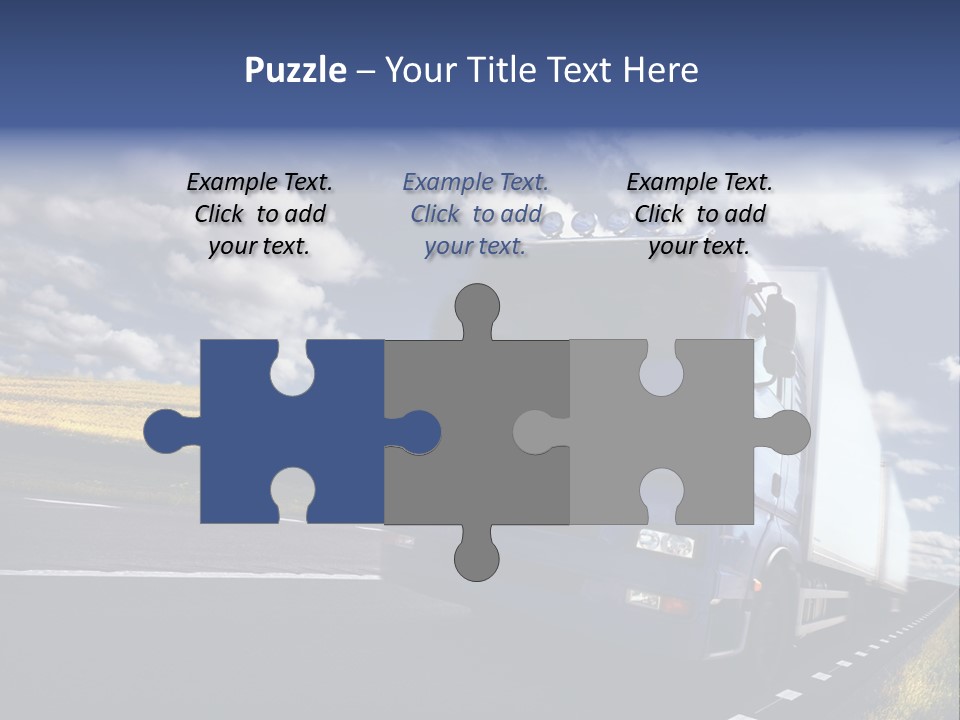 Tanker Cargo Highway PowerPoint Template