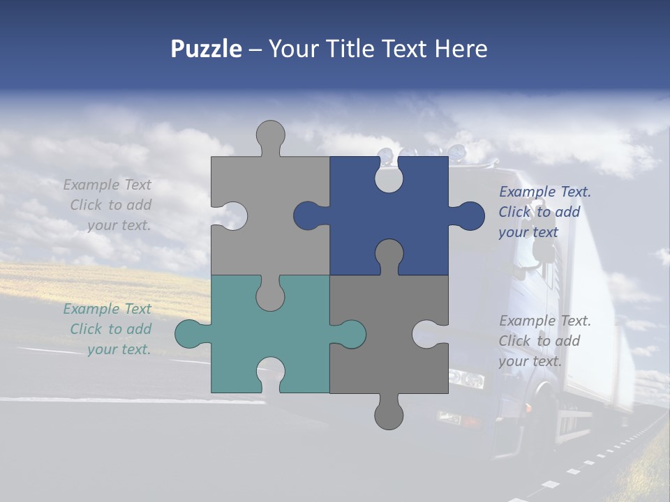 Tanker Cargo Highway PowerPoint Template