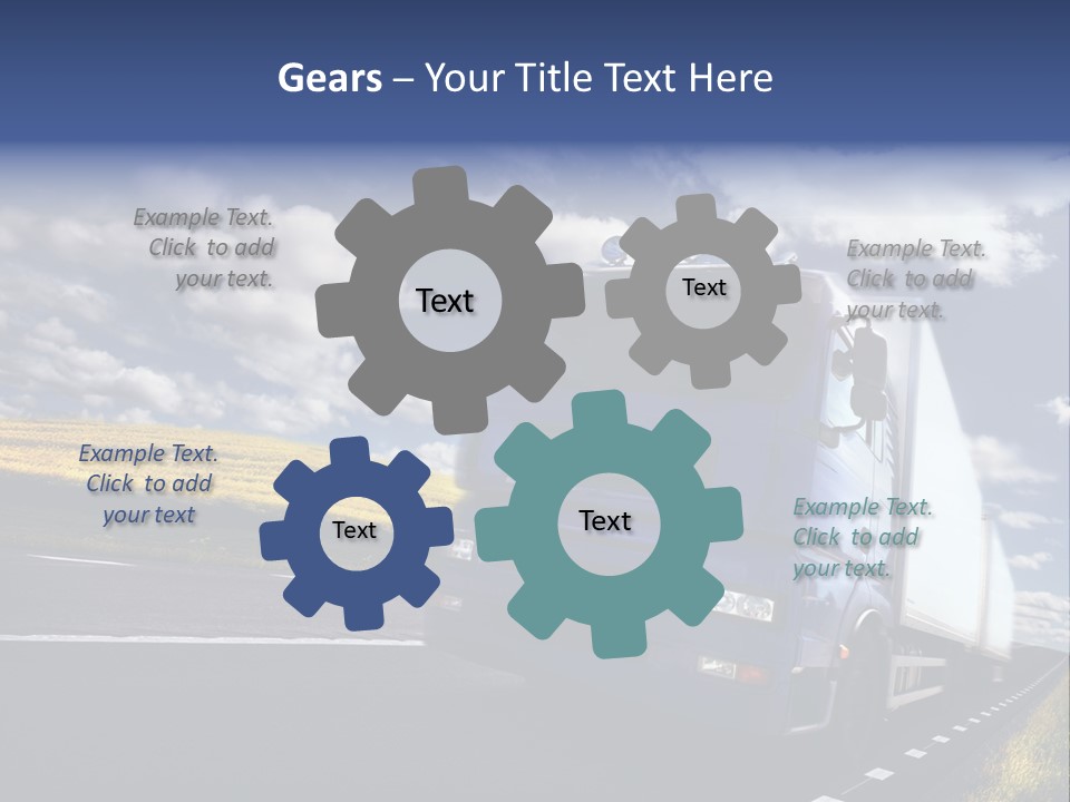Tanker Cargo Highway PowerPoint Template