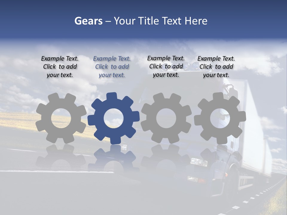 Tanker Cargo Highway PowerPoint Template