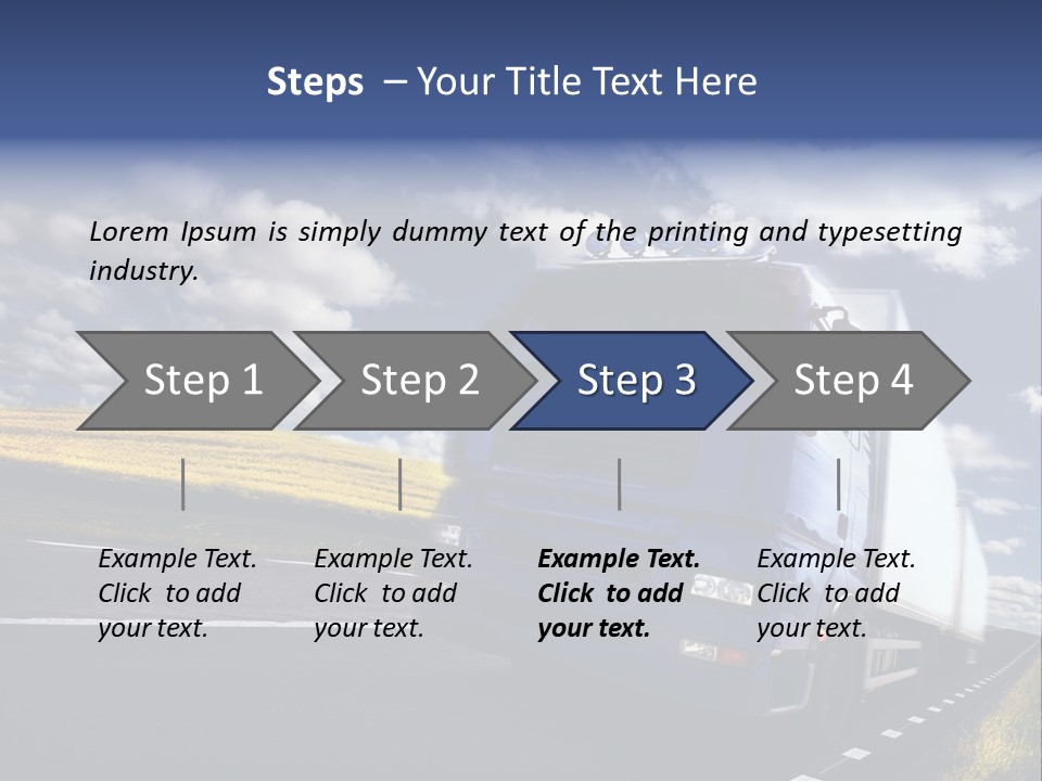 Tanker Cargo Highway PowerPoint Template