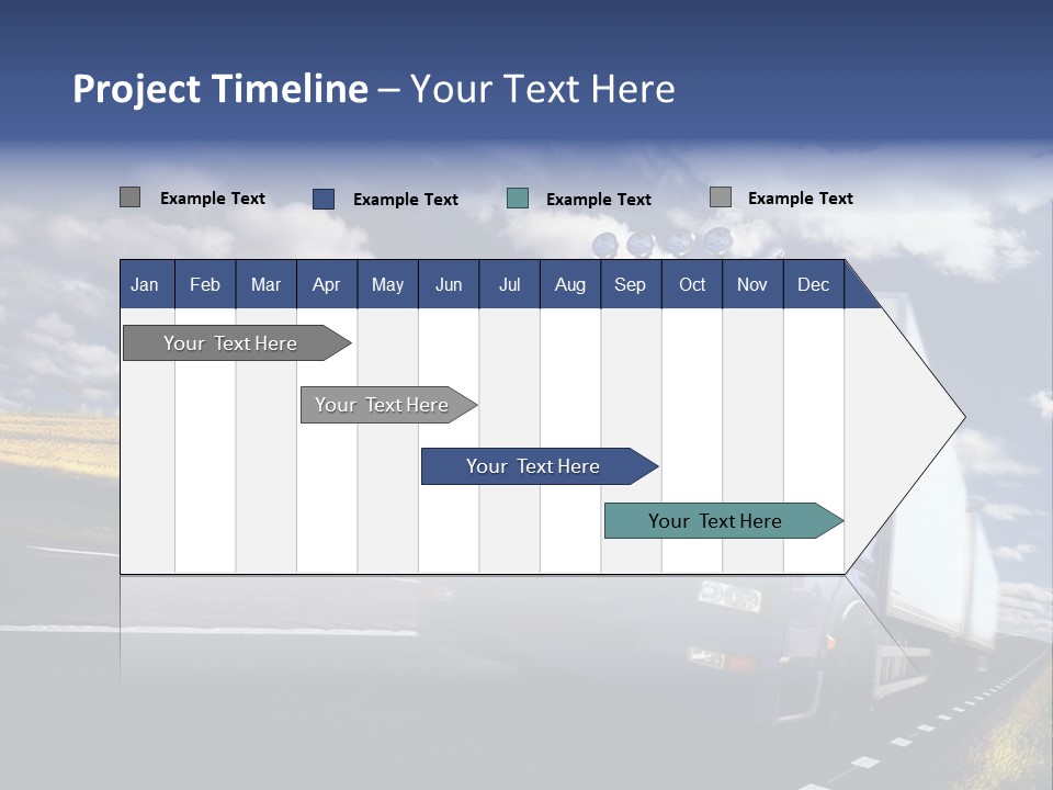 Tanker Cargo Highway PowerPoint Template