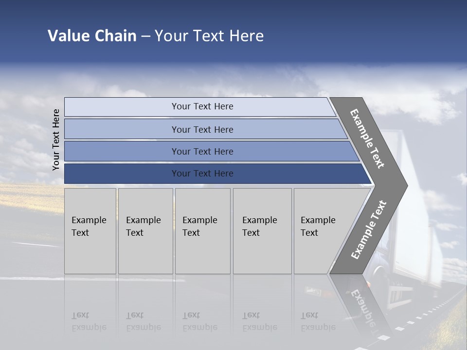 Tanker Cargo Highway PowerPoint Template