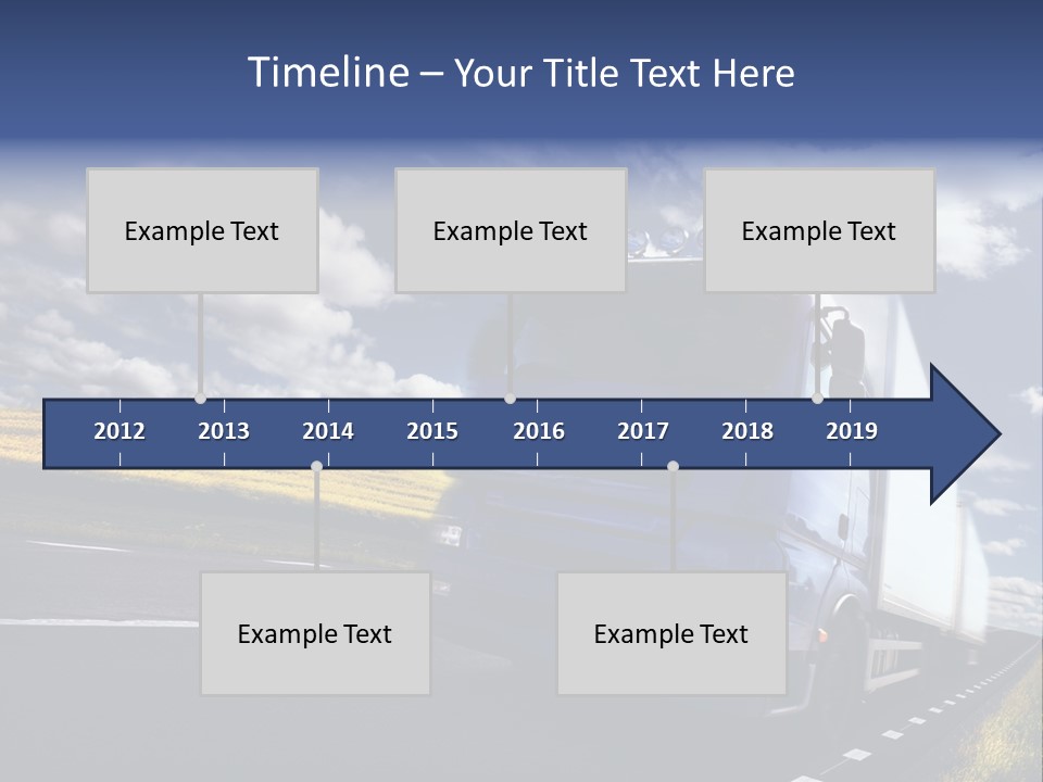 Tanker Cargo Highway PowerPoint Template