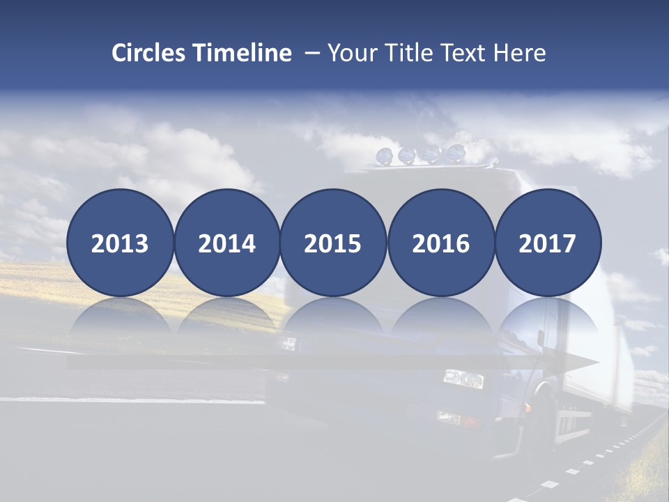 Tanker Cargo Highway PowerPoint Template