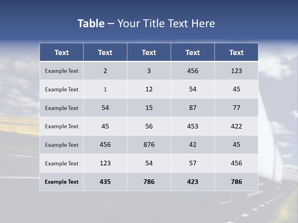 Tanker Cargo Highway PowerPoint Template