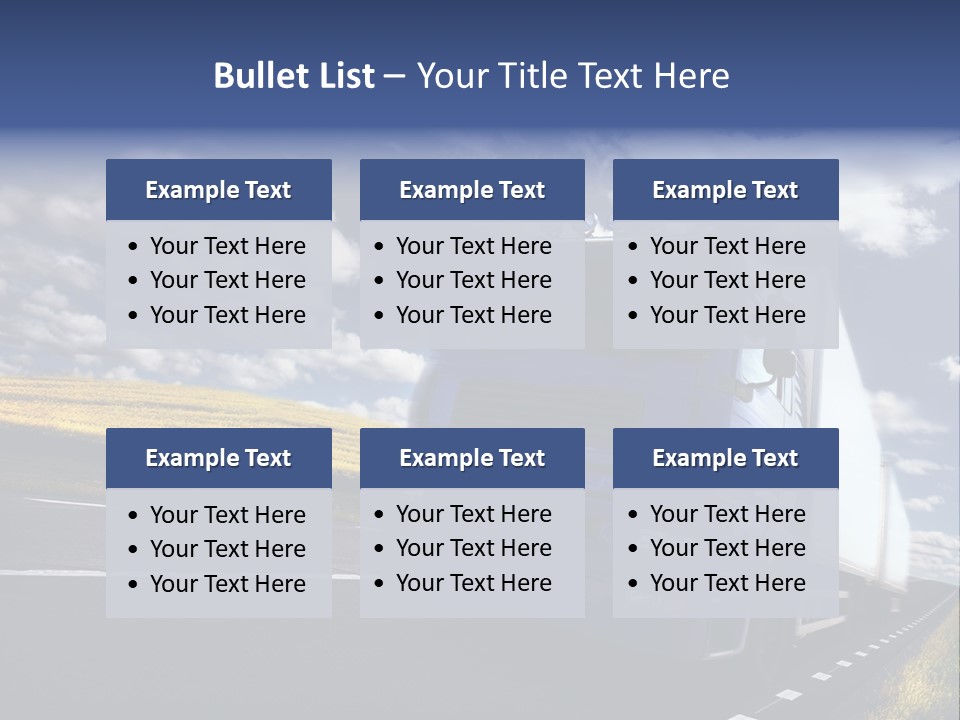 Tanker Cargo Highway PowerPoint Template